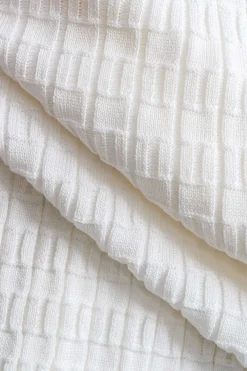 MICAS Knitwear|Knit Dresses-Knit V-Neck Button Short Sleeve Dress