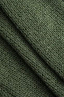 MICAS Knitwear|Knit Bottoms-Knitted High Waist Skirt DARK GREEN