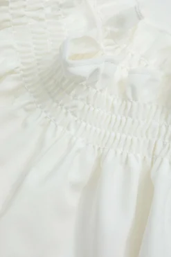 MICAS Swimwear-Knot Frill Trim Bikini Swimsuit Set WHITE