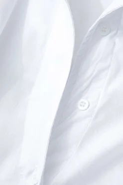 MICAS Long Sleeve Tops|Long Sleeves Tops-Knot Hem Bell Sleeve Wrap Shirt WHITE