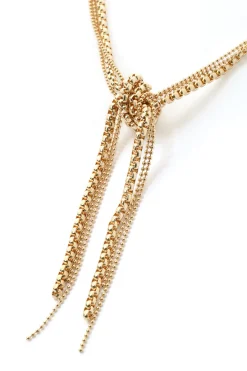 MICAS Necklaces|Accessories-Knotted Tassel Necklace GOLD