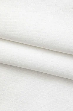 MICAS Mini Dresses-Lace Ruffle Neckline One Shoulder Mini Dress WHITE