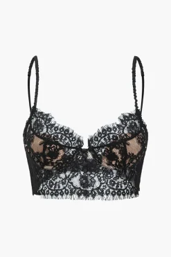 MICAS Lingerie & Sleepwear-Lace Slip Brassiere BLACK
