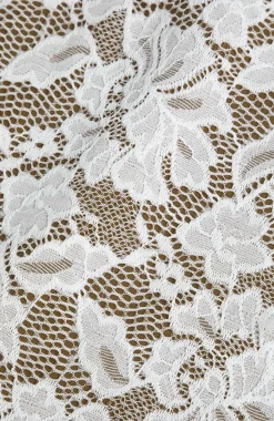 MICAS Maxi Dresses-Lace Slit Slip Maxi Dress WHITE