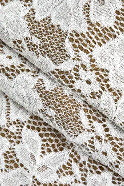 MICAS Maxi Dresses-Lace Slit Slip Maxi Dress WHITE