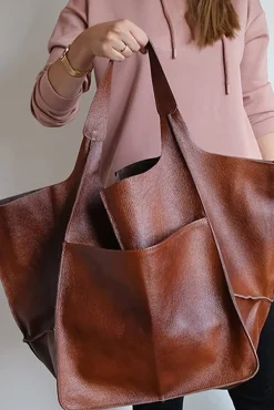 MICAS Bags|Accessories-Large Capacity Clutch Bag BURGUNDY