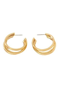 MICAS Earrings|Accessories-Layer Circle Metal Earrings GOLD