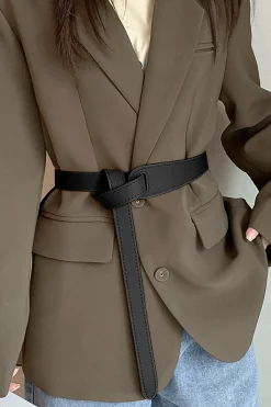 MICAS Accessories-Leather Waist Cinching Belt