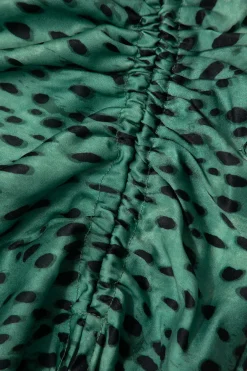 MICAS Skirts-Leopard Drawstring Slit Skirt