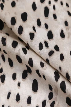 MICAS Skirts-Leopard Drawstring Slit Skirt