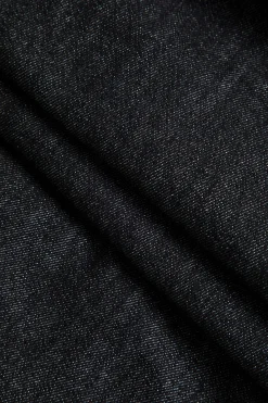 MICAS Jeans-Leopard Print Denim Patchwork Straight Leg Jeans BLACK