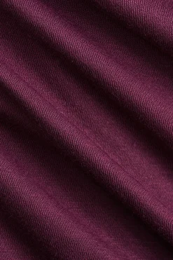 MICAS Long Sleeve Dresses|Mini Dresses-Letter Pattern V-Neck Long Sleeve Mini Dress BURGUNDY