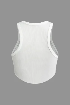 MICAS Tank Tops & Cami-Letter Print Crop Tank Top