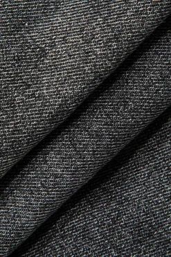 MICAS Skirts-Letter Print Frayed Hem Denim Skirt