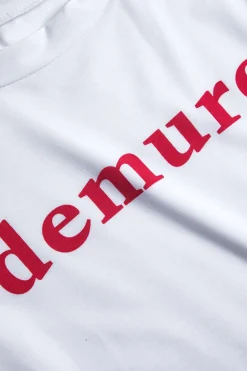 MICAS T-Shirts-Letter Print Short Sleeve Round Neck T-Shirt