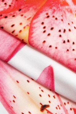 MICAS Tube Tops-Lily Print Strapless Top