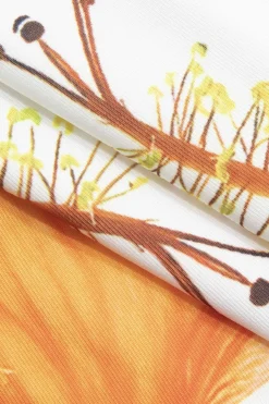 MICAS Tube Tops-Lily Print Strapless Top