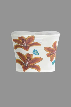 MICAS Tube Tops-Lily Print Tube Top