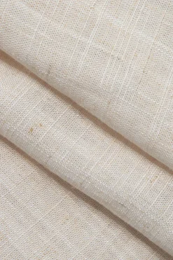 MICAS Blouses & Shirts-Linen Crop Short Sleeve Shirt BEIGE