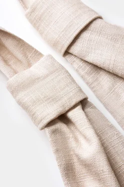 MICAS Mini Dresses-Linen Ruched Sleeveless Mini Dress WHEAT