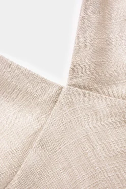 MICAS Mini Dresses-Linen Ruched Sleeveless Mini Dress WHEAT