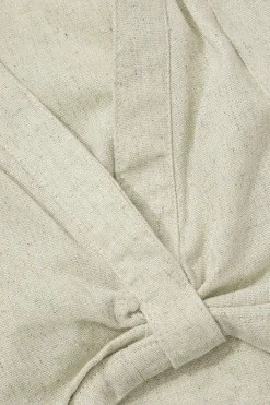 MICAS Blouses & Shirts-Linen V-neck Twist Hem Sleeveless Top BEIGE