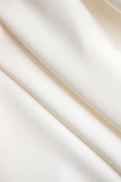 MICAS Long Sleeve Dresses|Midi Dresses-Long Sleeve Collar Belted Midi Dress WHITE