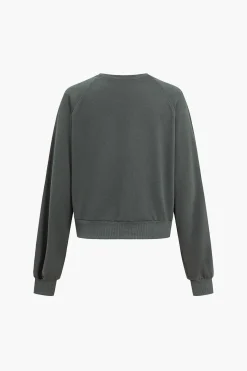 MICAS Skirt Sets-Long Sleeve Top And Pleated Skirt Set DARK GRAY