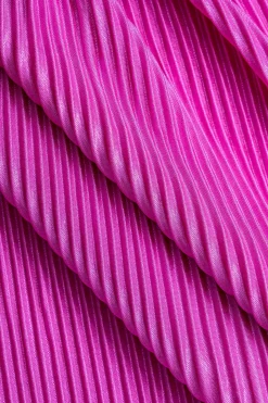 MICAS Pant Sets-Long-Sleeve Top And High Waist Wide Leg Trousers Set RASPBERRY