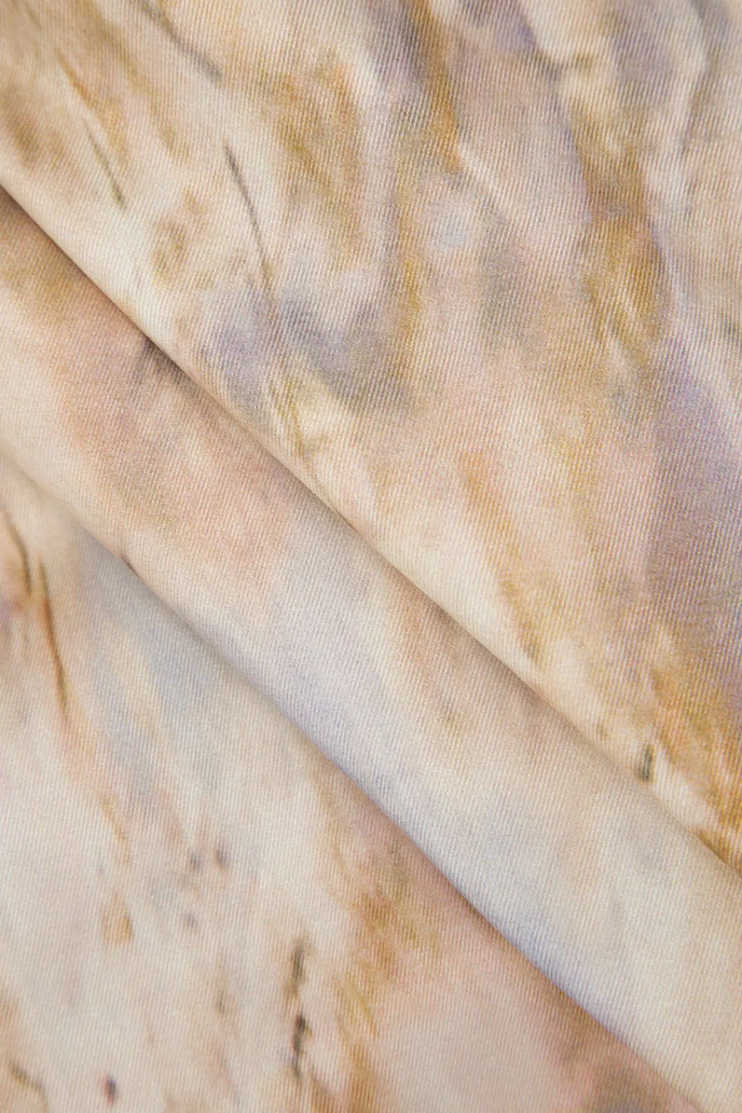 MICAS Blouses & Shirts-Marble Print Twist Hem Crop Shirt MULTICOLOR