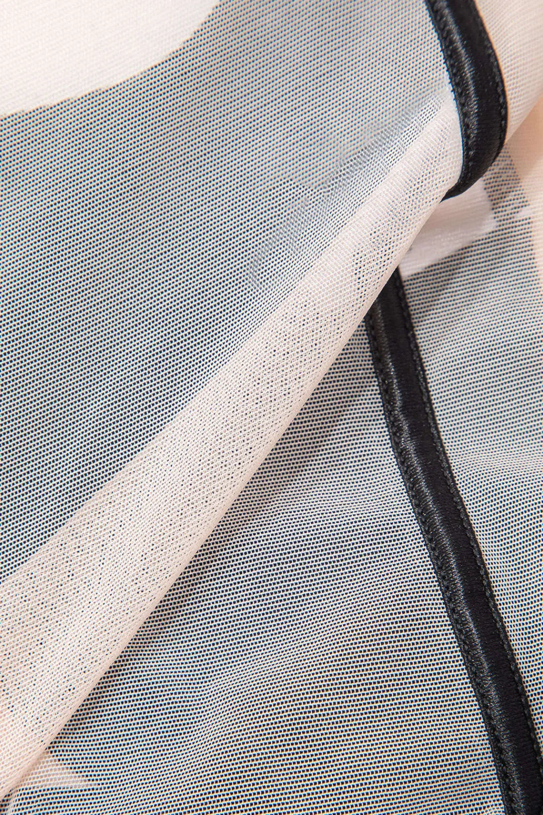 MICAS Lingerie & Sleepwear-Mesh Backless Sheer Sleeveless Bodysuit Contrast Color