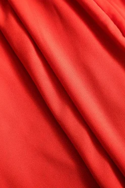 MICAS Mini Dresses-Mesh Halter Neck Backless Bustier Mini Dress CHILI