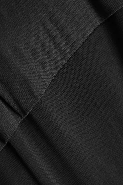 MICAS Bodysuits-Mesh Patchwork Long Sleeve Bodysuit BLACK