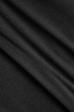 MICAS Bodysuits-Mesh Patchwork Long Sleeve Bodysuit BLACK