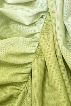 MICAS Maxi Dresses-Mesh Ruched Cami Maxi Dress