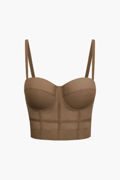 MICAS Corset & Bustier Tops|Tank Tops & Cami-Mesh Underwire Bustier Top