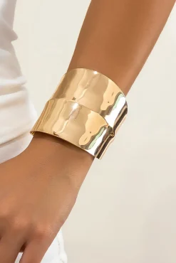 MICAS Bracelets|Accessories-Metal Bangle Bracelet GOLD