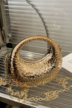 MICAS Bags|Accessories-Metal Chain Cross-Body Bag