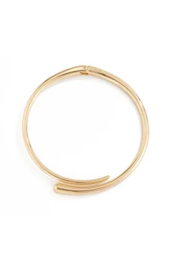 MICAS Necklaces|Accessories-Metal Choker Open Necklace GOLD