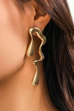 MICAS Earrings|Accessories-Metal Drop Asymmetrical Earrings