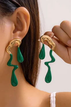 MICAS Earrings|Accessories-Metal Drop Asymmetrical Earrings