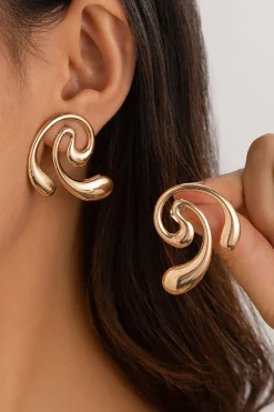 MICAS Earrings|Accessories-Metal Geometric Earrings GOLD