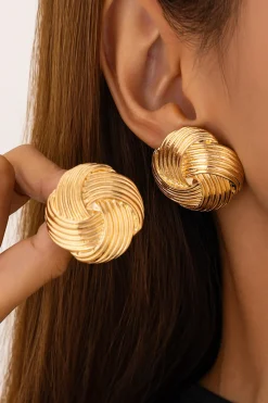 MICAS Earrings|Accessories-Metal Geometric Earrings GOLD