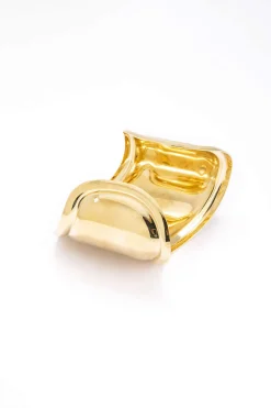 MICAS Bracelets|Accessories-Metal Geometric Wide Bracelet GOLD