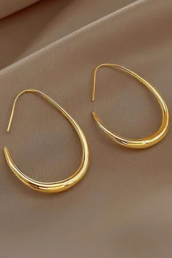 MICAS Earrings|Accessories-Metal Oval Earrings