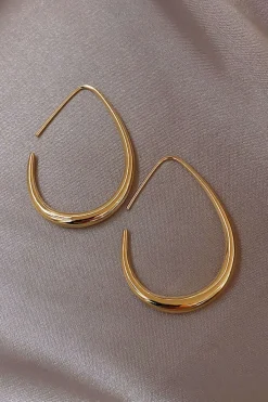 MICAS Earrings|Accessories-Metal Oval Earrings