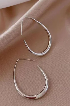 MICAS Earrings|Accessories-Metal Oval Earrings