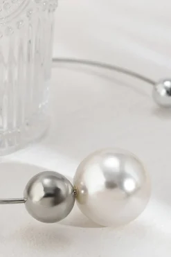 MICAS Necklaces|Accessories-Metal Pearl Necklaces