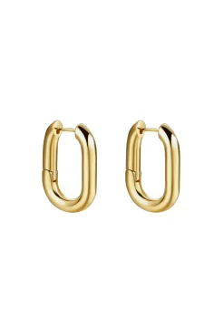 MICAS Accessories-Metallic Geometric U-Shaped Earrings PURE GOLD
