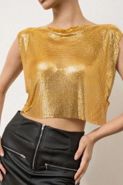MICAS Tank Tops & Cami-Metallic Glitter Tank Top